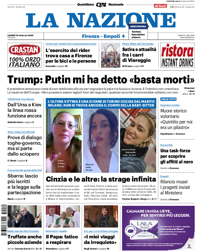 Prima-pagina-la nazione-edizione-di-oggi-20250210